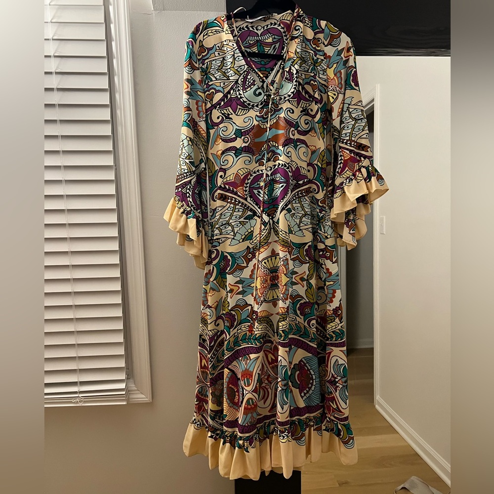 Ruffle Print Dress